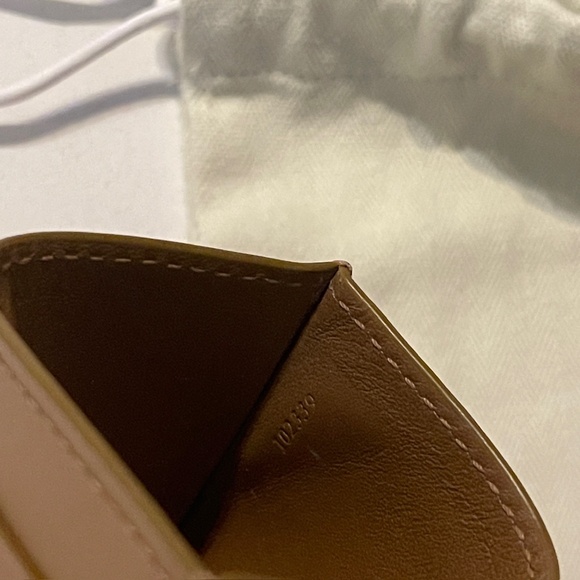 LOEWE x Suna Fujita Lemur Brown Calfskin Leather Card Holder wallet w/ Box - Picture 11 of 16